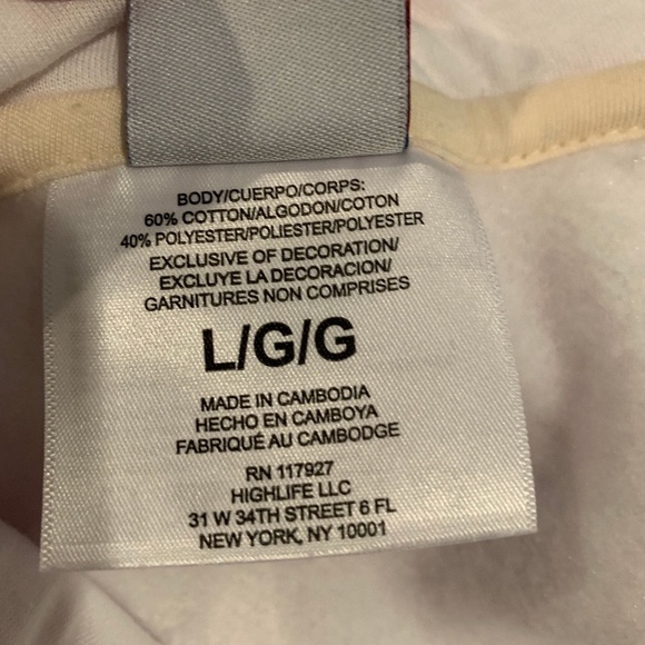 K-Swiss Original Fleece Hoodie in Stark White NWT - Picture 5 of 7